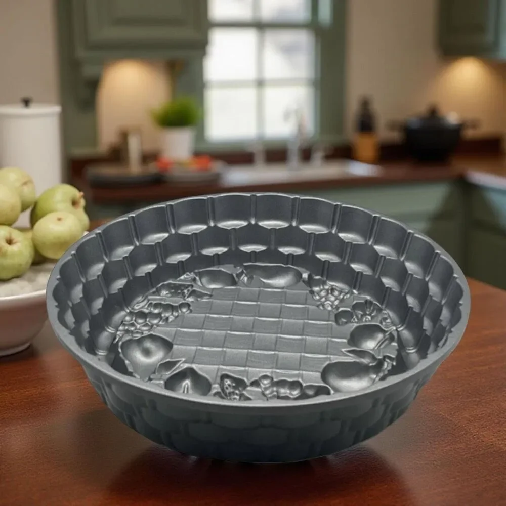 Nordic Ware Marianne Fall Harvest 10-Cup Fruit Cake Pan Basket Weave Cake Mold